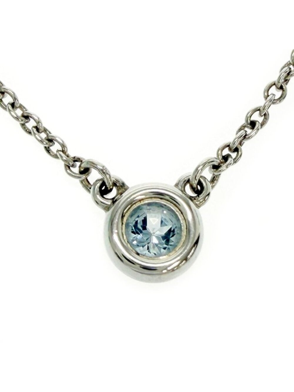 Tiffany & Co Silver Aquamarine by the Yard Necklace